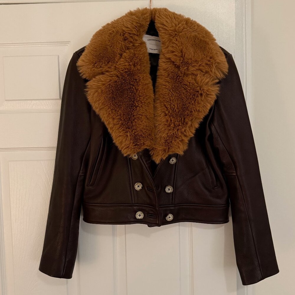 Quincy Jacket Understated Leather Espresso Size M